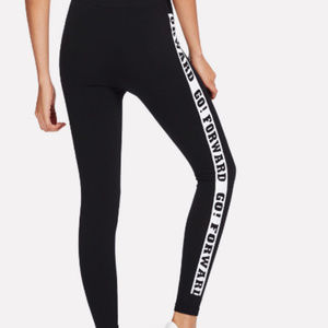 Slogan Tape Print Leggings
